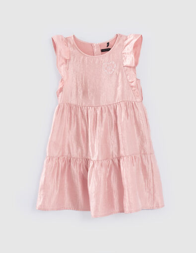 Robe rose à volants fille - IKKS