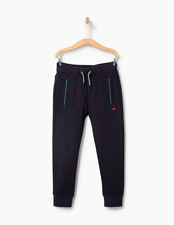 Pantalon marine en maille piquée garçon-2 Pantalon marine en maille piquée garçon-2