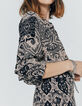 Vestido largo crepé viscosa estampado fular mujer-6