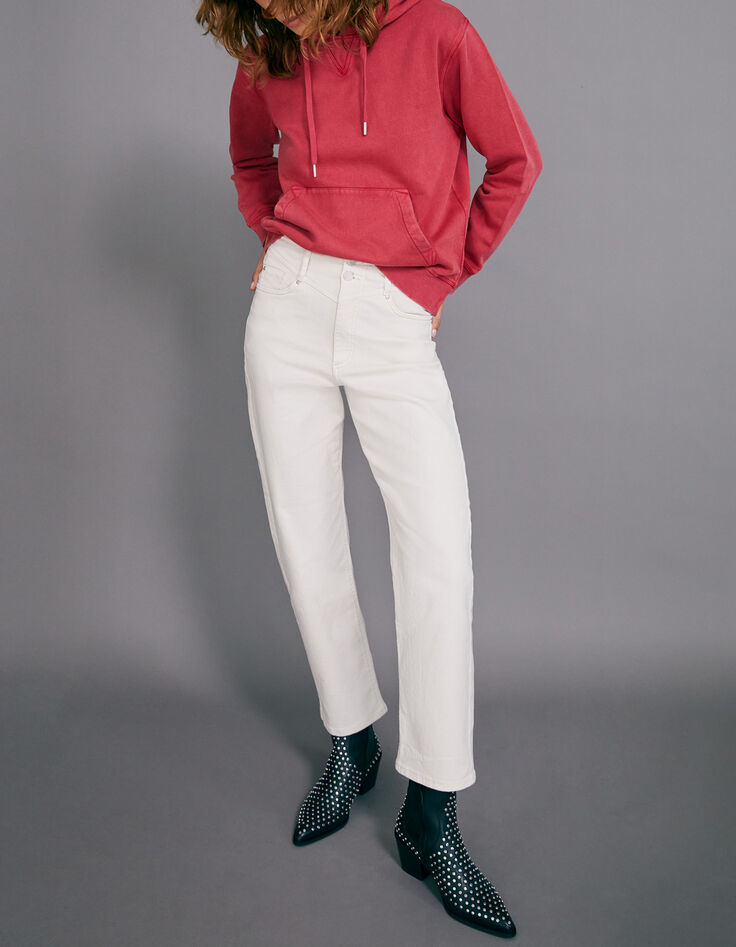 Women’s beige cropped slouchy jeans-7