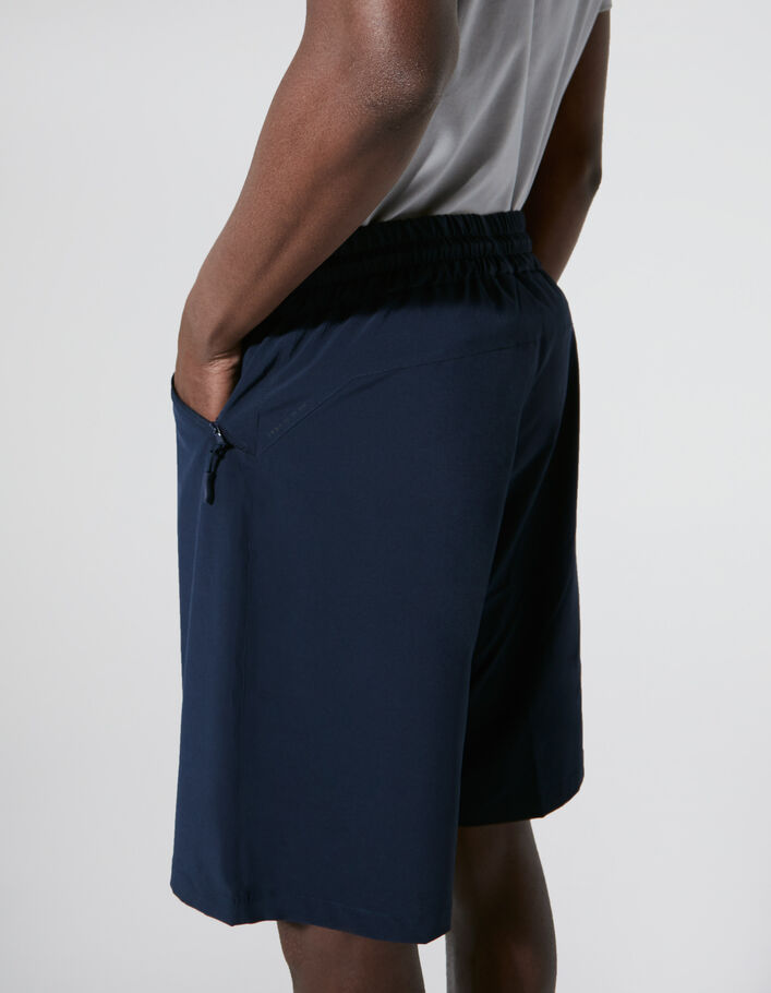 Men’s navy nylon DRY FAST Bermuda shorts - IKKS