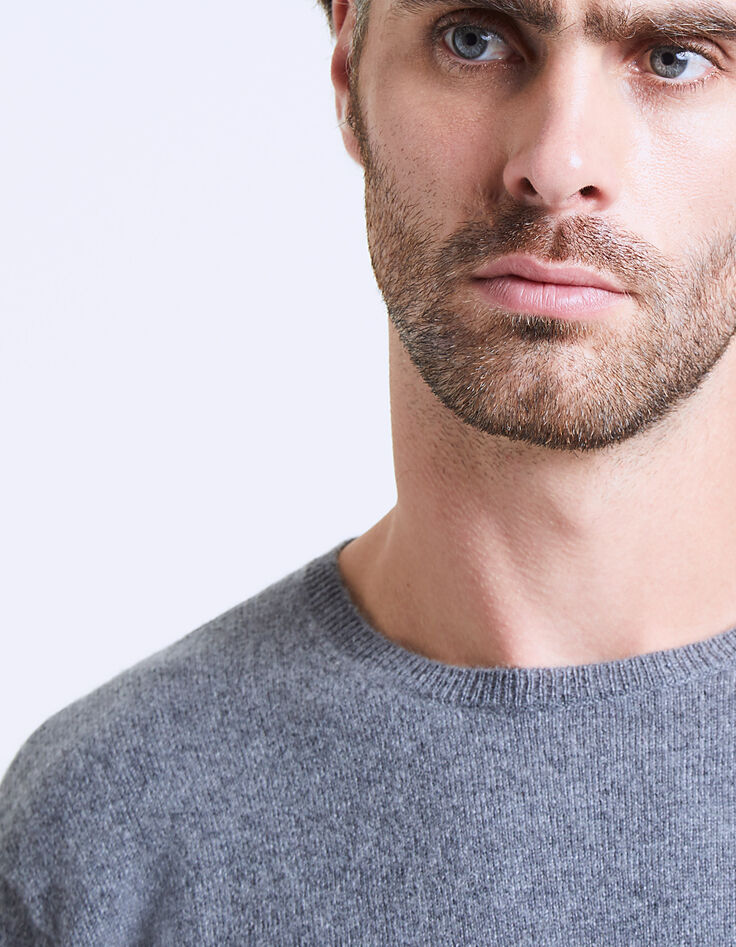 Pull gris 100% cachemire Homme-2