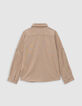 Chemise beige mix coton et lin garçon-4