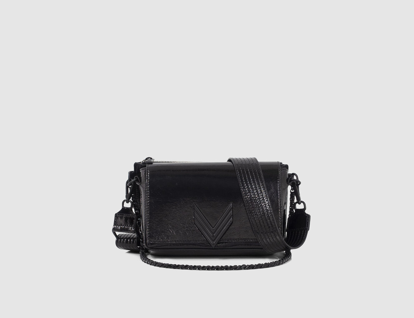 Women’s black patent leather 111 CENTRAL PARK bag-1