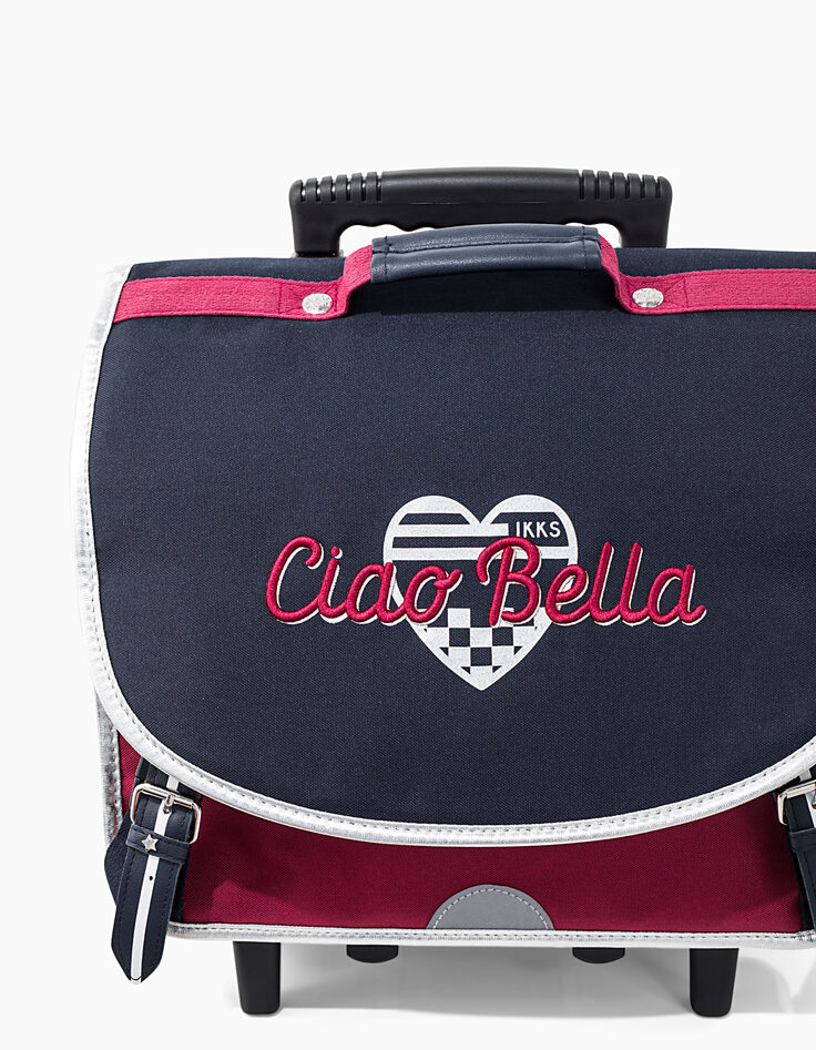 Girls’ 38 cm navy IKKS Ciao Bella wheeled bag -2