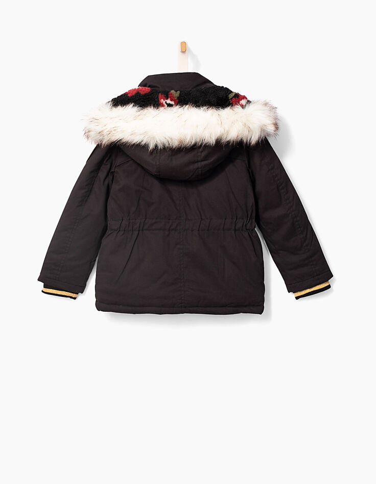 Schwarzer Mädchenparka-2