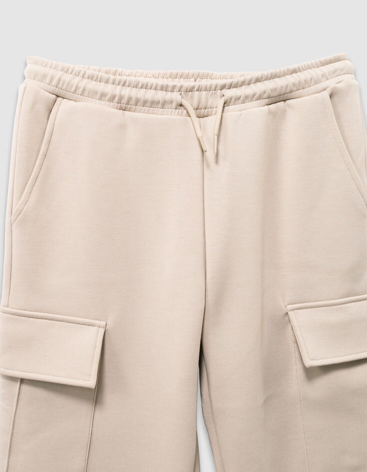 Boys’ beige cargo joggers-3 Boys’ beige cargo joggers-3