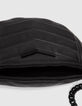 Damen-Bauchtasche THE 1. schwarzes Leder mit Steppn&auml;hten-3