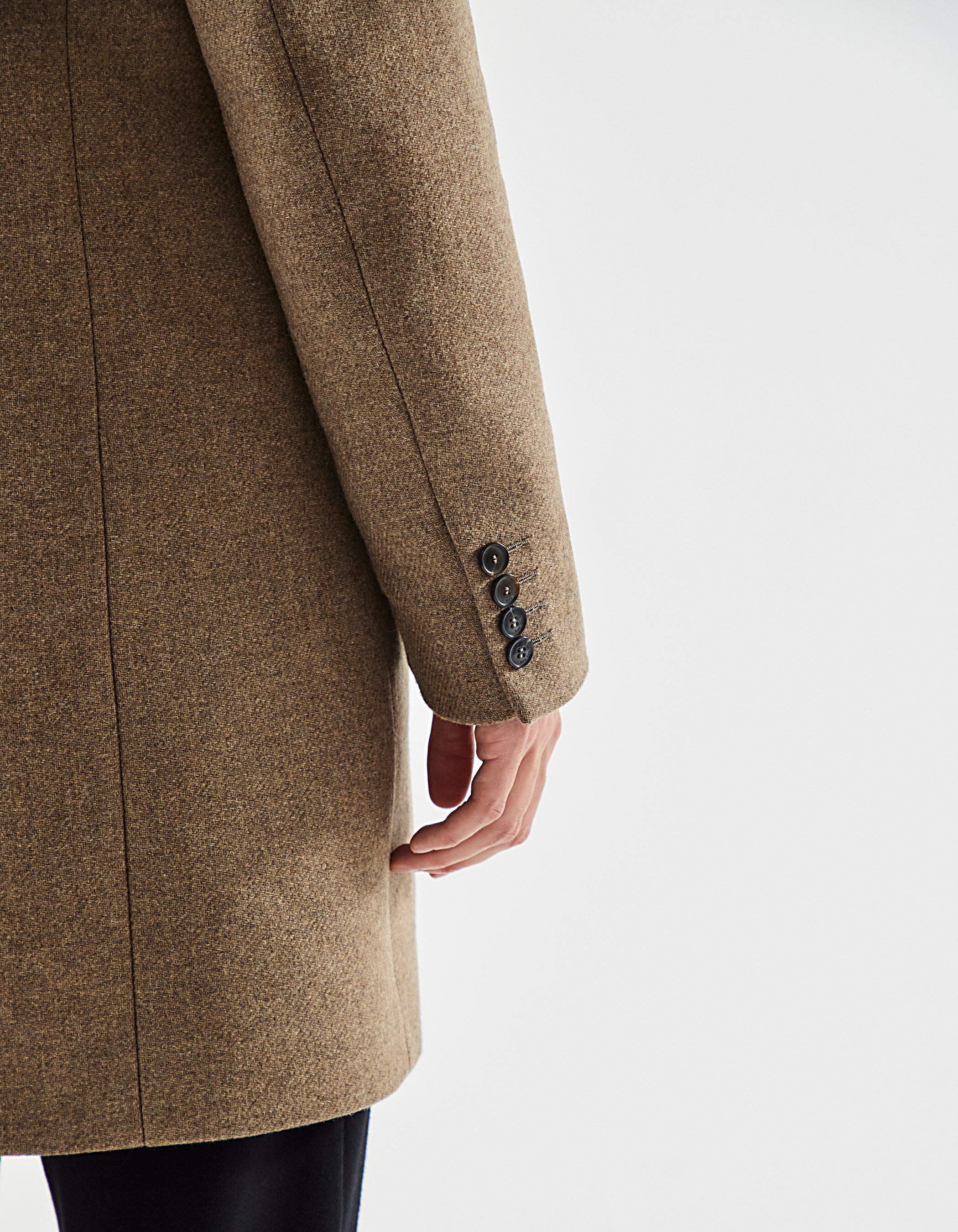 Manteau marron clair droit Homme IKKS
