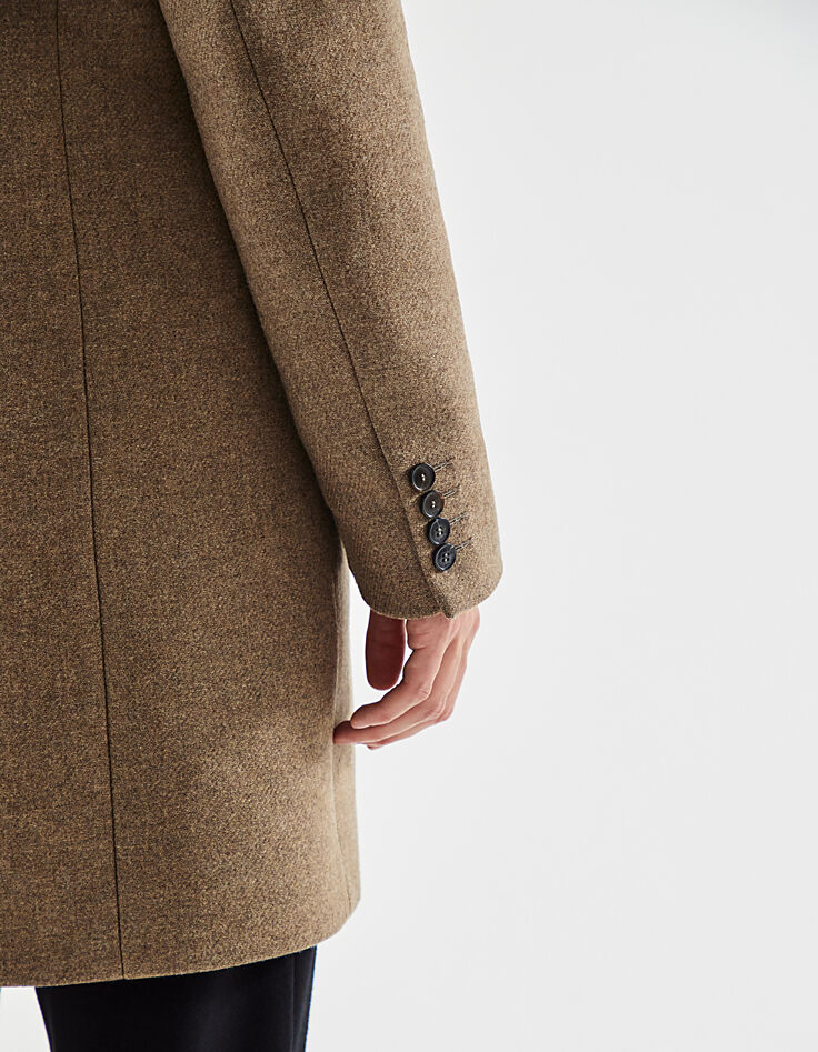 Men’s light brown straight coat-5