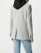 Grey blazer with black hood Women-3