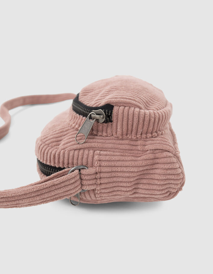Roze handtas ribfluweel meisjes-6