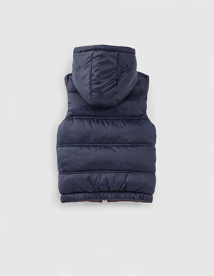 Boys’ navy and burgundy reversible padded jacket-4 Boys’ navy and burgundy reversible padded jacket-4
