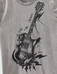 T-shirt gris bio à visuel guitare rock garçon -4