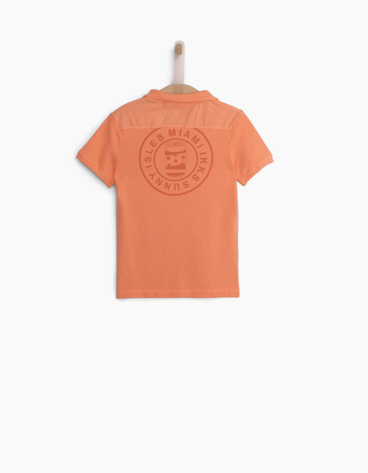 Polo orange garçon-2