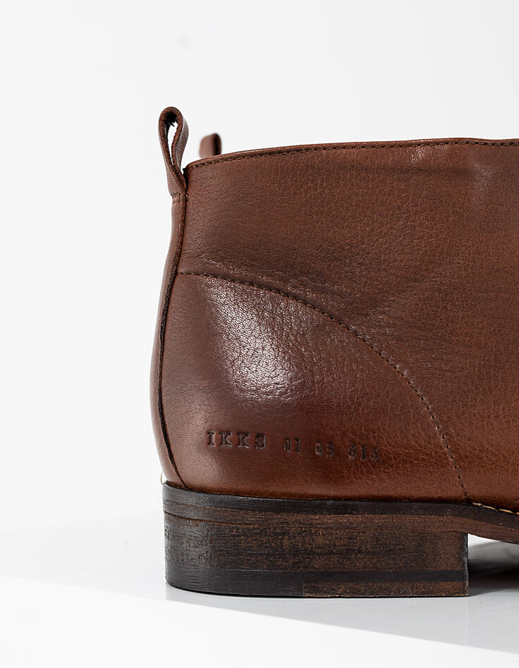 Botas Chukka visón de cuero patinado Hombre-3