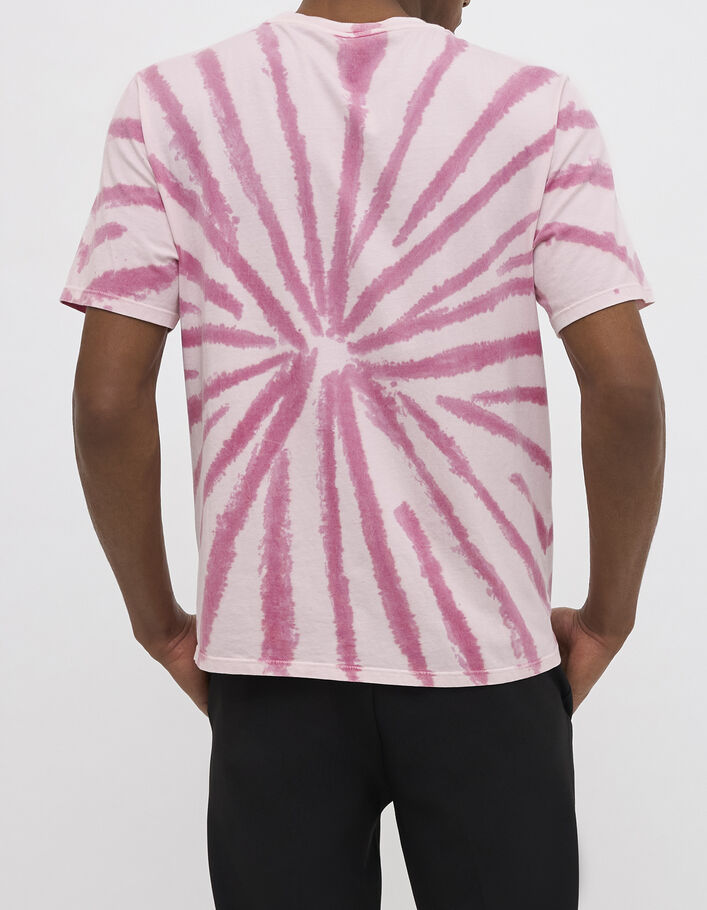 Pinkes Tie-Dye-Herren-T-Shirt - IKKS