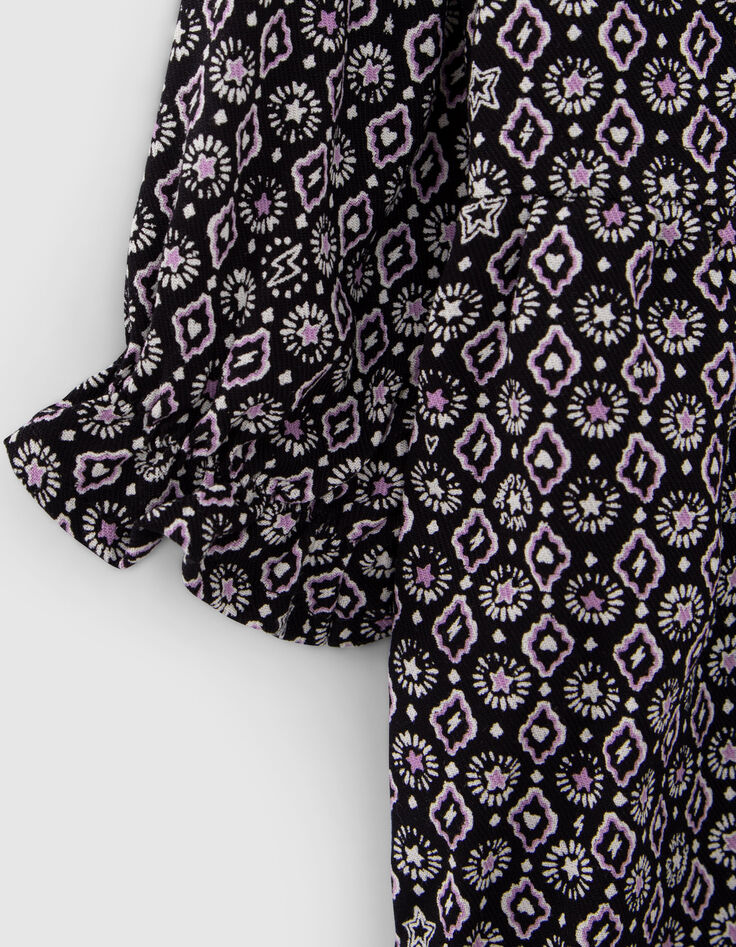 Combi longue noire imprimé rock Ecovero® bébé fille-4