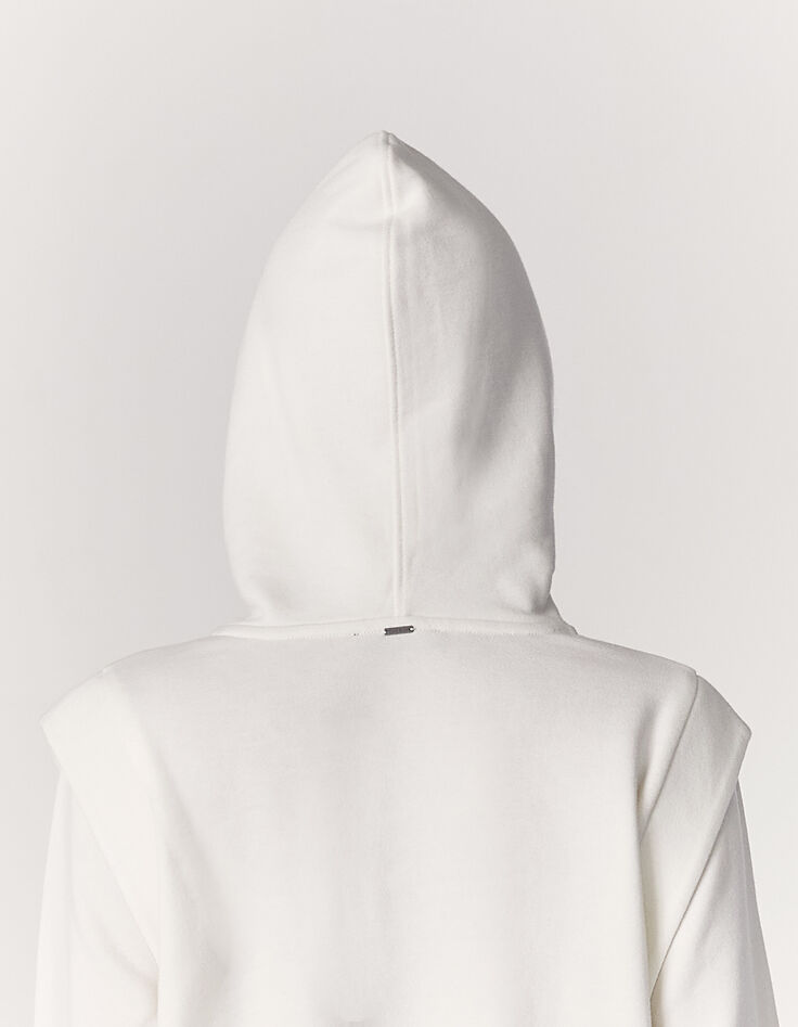 Women’s sweatshirt fabric hoodie with badge image-5