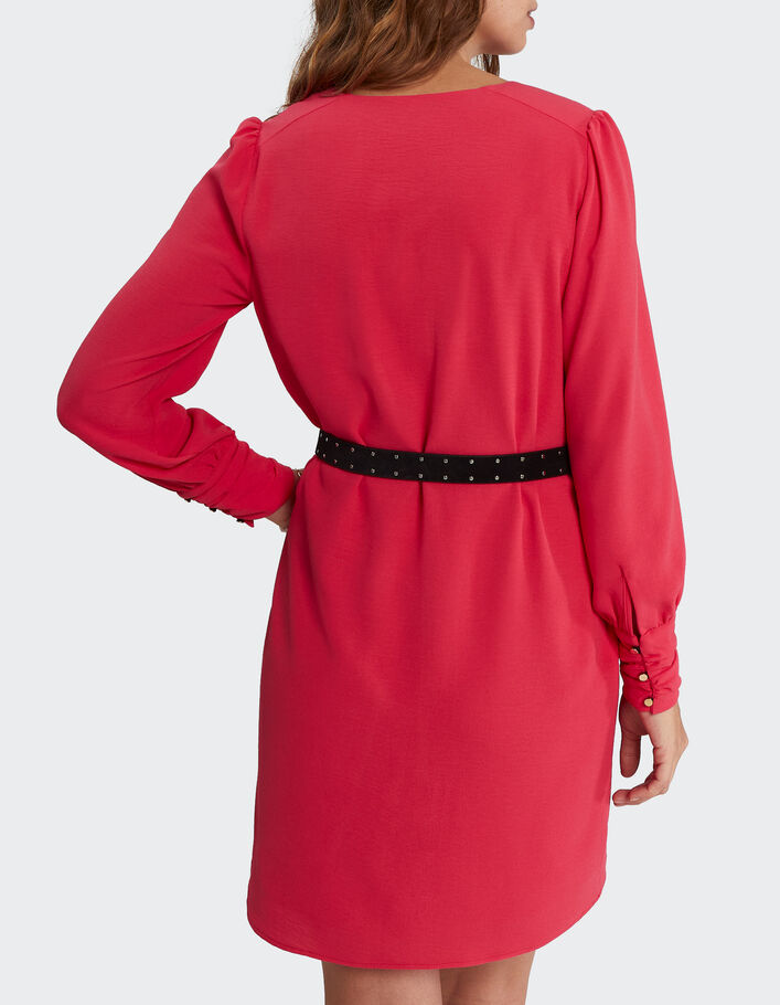 strapless open back dress Hand Printed 'The Folk' Short Sleeve Shirt in French Maroon Floral S main image 0