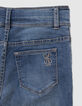 Blaue FLARE-Mädchenjeans Waterless-9