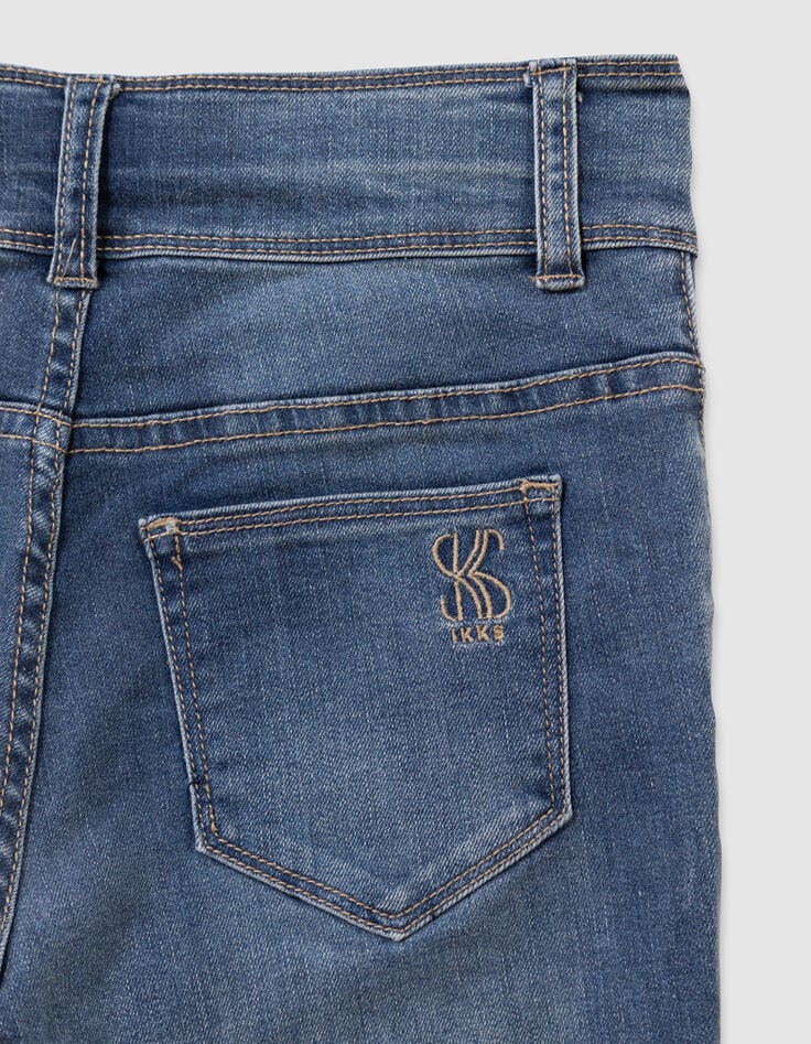 Blaue FLARE-Mädchenjeans Waterless-9