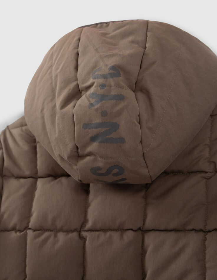 Boys’ khaki double opening pocket padded jacket-6