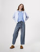 Camisa de rayas azul espíritu chaqueta niña-2