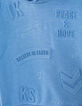 Boys’ medium blue hoodie with embossed slogans-3