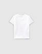 Weißes T-Shirt mit Gitarristenhund für Babyjungen -3
