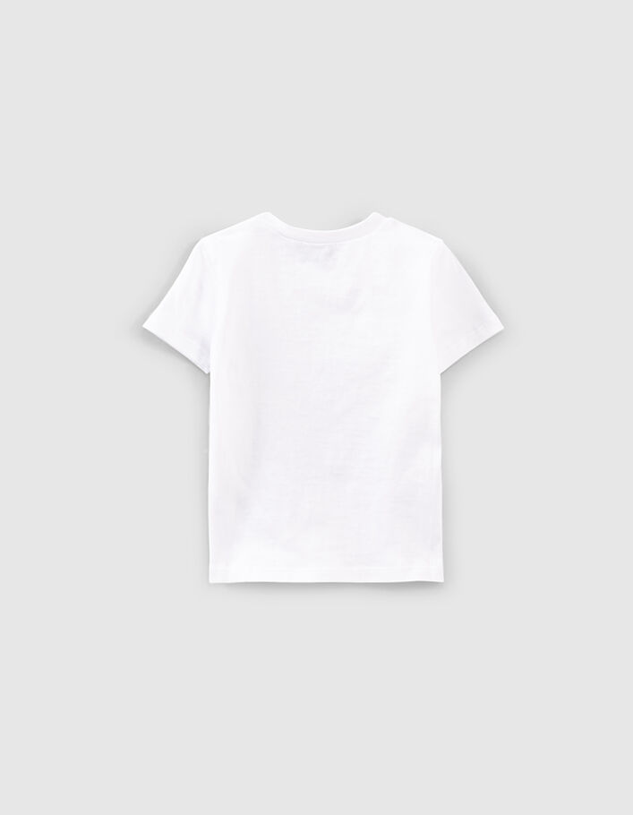 Camiseta blanca perro guitarrista algodón ecológico niño  - IKKS