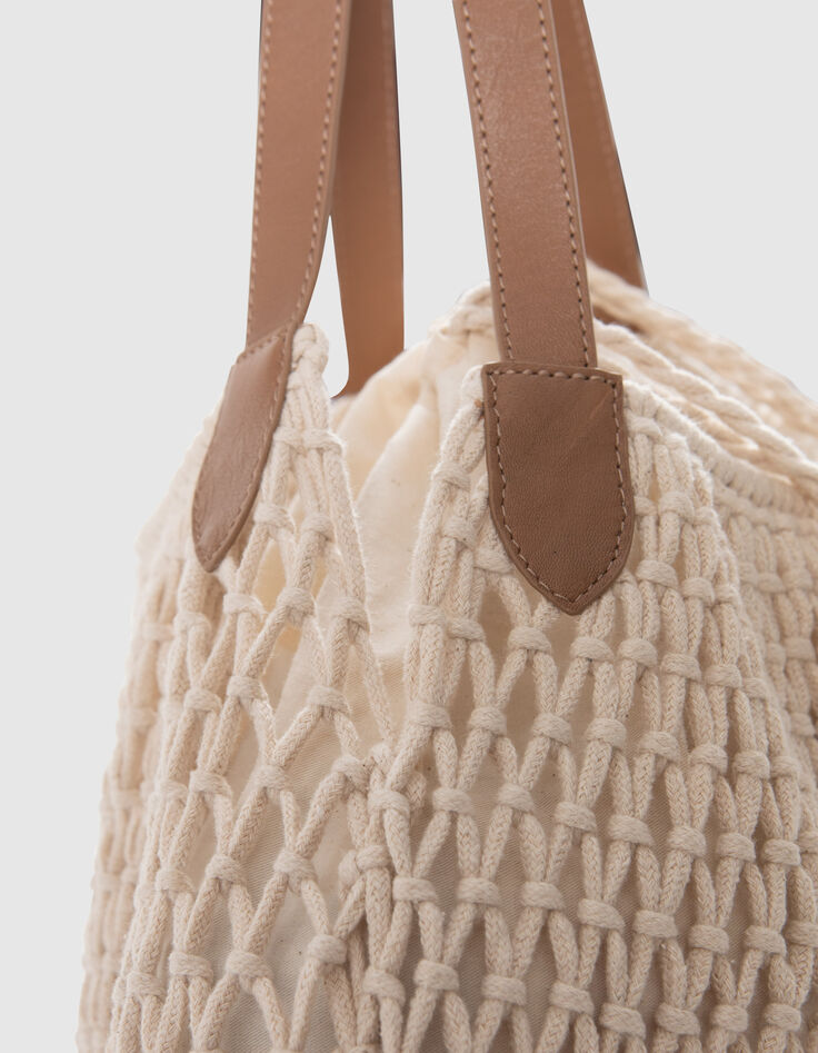 Tote bag blanco roto punto malla forro-3 Tote bag blanco roto punto malla forro-3