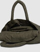 Pochette ordinateur kaki nylon matelassé Femme-3