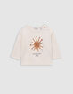 Ecru Bio-Baumwolle Nacht Stern T-Shirt Baby Mädchen-1