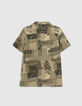 Khaki Jungenhemd aus EcoVero™ mit Camouflageprint-3
