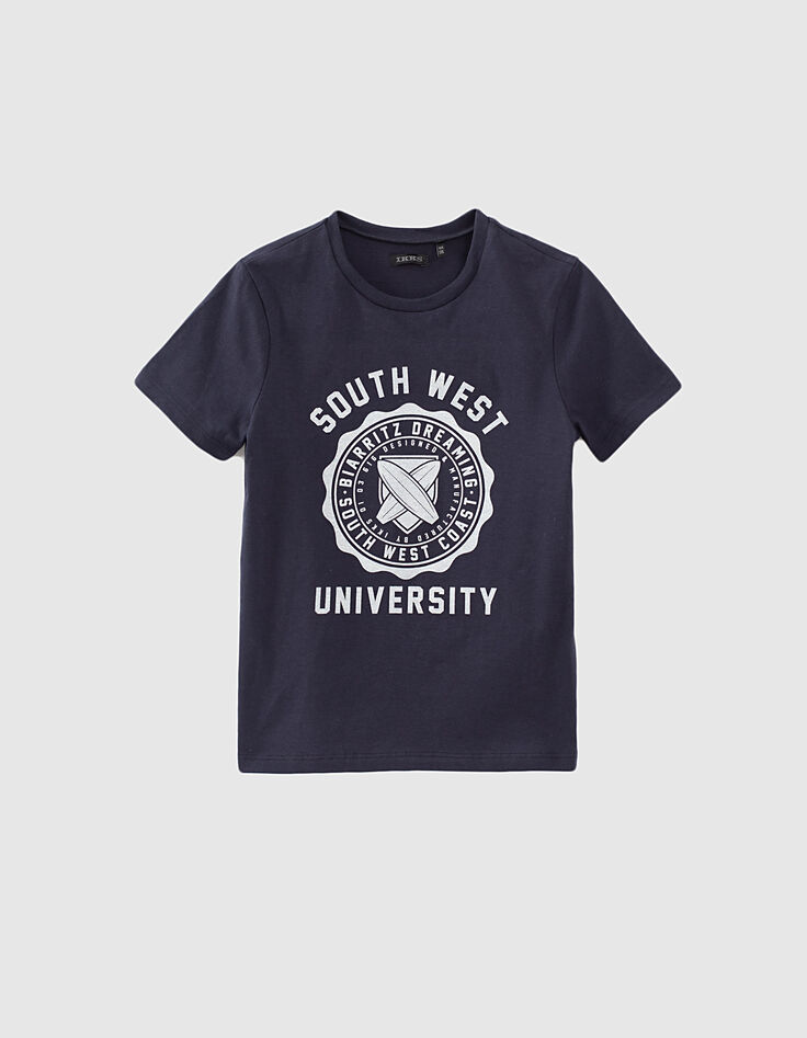 Tee-shirt navy esprit Campus coton bio garçon -2