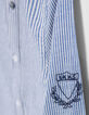 Camisa azul rayas blancas y bordados niño-7