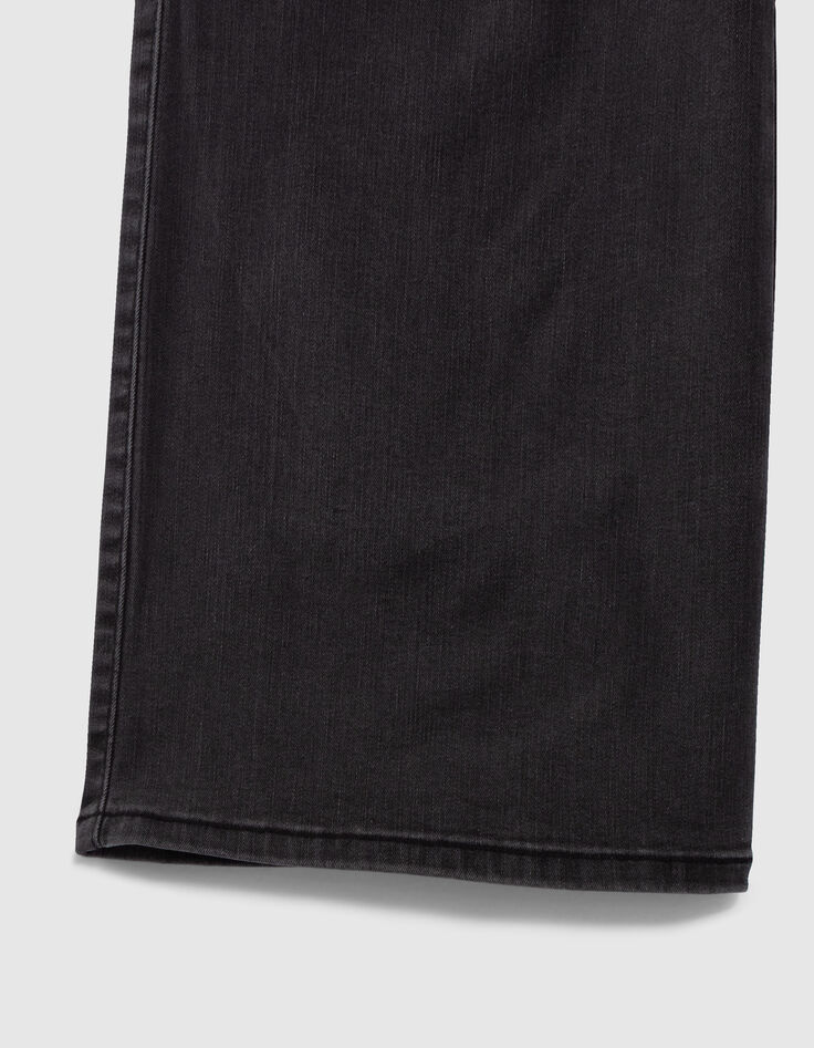 Vaqueros anchos negros delavados cropped niña-4