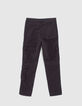 Pantalon battle noir avec zip garçon -3