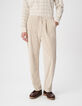 Beige joggingbroek van corduroy voor heren-3