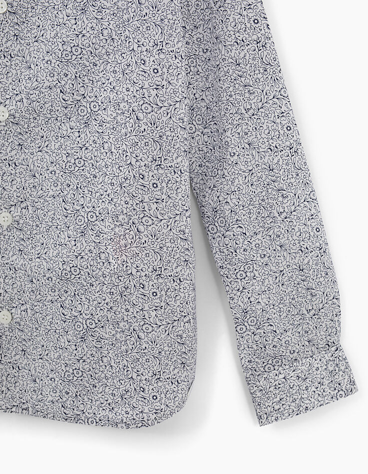 Camisa blanco roto con estampado Liberty niño-6