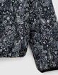 Girls&rsquo; navy tattoo print and gold reversible padded jacket-3