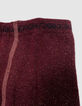 Bordeauxrote Mädchenstrumpfhose mit Kupferglitzer-3