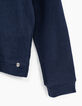 Sudadera navy bi-tejido 3 tablas surf detrás bordado niña-6