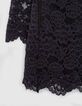 Blouse en dentelle bleu marine femme-2