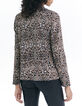 Veste tailleur imprimé arabesque marron femme-3