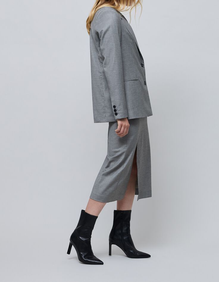 Women's oversized grey faux-uni suit jacket-2