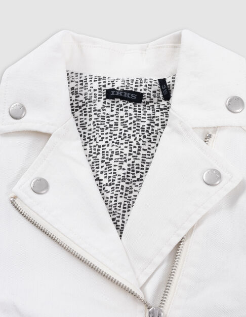 Veste en jean écru esprit motard fille Veste en jean écru esprit motard fille - IKKS