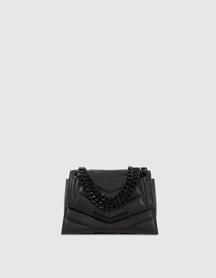 Tas THE 1 Timeless zwart doorstikt leer Maat S Dames-1