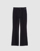 Pantalon FLARE noir avec plis-nervures fille-2